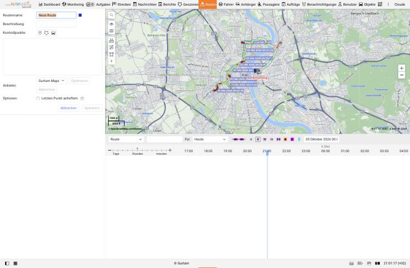 Formular Neue Route